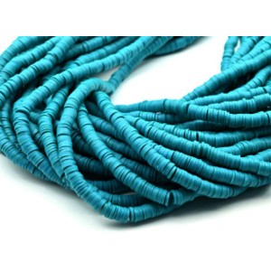 Бусины из каучука Африканские диски 6мм*0,9-1,2мм, цвет изумрудный, 39см (иск.)