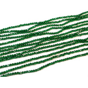 Бусины из шпинели шарик гр.2мм цвет изумрудный, 36см, 200 бусин (иск.)