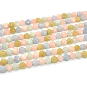 Бусины из берилла круг гр.8мм, 40см, 49 бусин