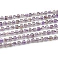 Бусины из аметиста кубик 6-6,5мм, 39,5см, 47 бусин