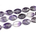 Бусины из аметиста овал с гранями 30*40мм, 39см, 9 бусин
