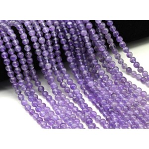 Бусины из аметиста лавандового шарик 6мм, 39см, 60 бусин