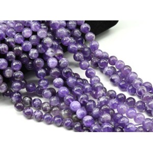 Бусины из аметиста шарик 10мм, 38,5см, 37 бусин