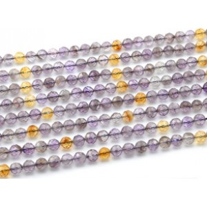 Бусины из аметрина шарик гр.8мм, 46см, 46 бусин