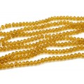 Бусины из циркона рондель гр.6мм цвет цитрин, 40см, 92 бусины (иск.)