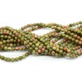 Бусины унакит шарик 6мм, 38см, 61 бусина