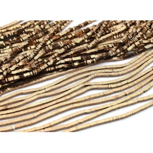 Бусины из гематита квадратик 3*1мм цвет медный, 37см, 365 бусин