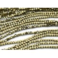 Бусины из гематита 3*3мм цвет золотистый, 37см, 115 бусин Бусины из гематита 3*3мм цвет золотистый, 37см, 115 бусин