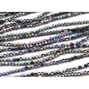 Бусины из гематита 3*3мм цвет хамелеон, 39см, 120 бусин