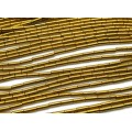 Бусины из гематита цилиндр 3*9мм цвет золотистый, 38см, 41 бусины