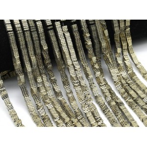 Бусины из гематита квадратик волна 4*1,2мм цвет золотистый, 39см, 325 бусин