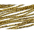 Бусины из гематита 3*3мм цвет золотистый, 38см, 117 бусин Бусины из гематита 3*3мм цвет золотистый, 38см, 117 бусин