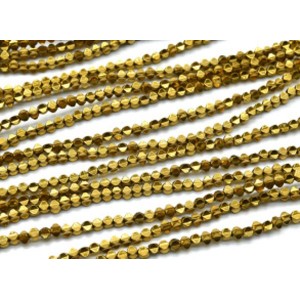 Бусины из гематита 3*3мм цвет золотистый, 38см, 117 бусин