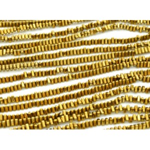 Бусины из гематита треугольник 4*4мм цвет золотистый, 39см, 150 бусин