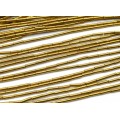 Бусины из гематита цилиндр 2*8мм цвет золотистый, 37см, 47 бусин