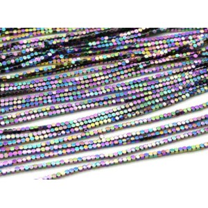 Бусины из гематита кубик 1,5мм цвет хамелеон, 38,5см, 233 бусины