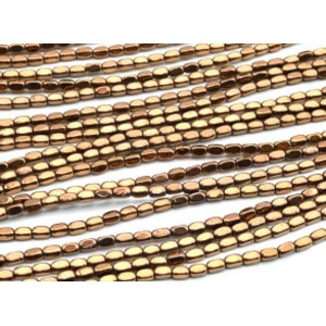 Бусины из гематита 3*5мм цвет медный, 39см, 78 бусин