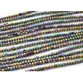 Бусины из гематита 4*4мм цвет хамелеон, 38см, 99 бусин Бусины из гематита 4*4мм цвет хамелеон, 38см, 99 бусин