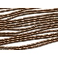 Бусины из гематита диск 3*2мм цвет медный, 40см, 203 бусины