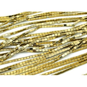 Бусины из гематита треугольные 2,5*3мм цвет золотистый, 39см, 122 бусины Бусины из гематита треугольные 2,5*3мм цвет золотистый, 39см, 122 бусины