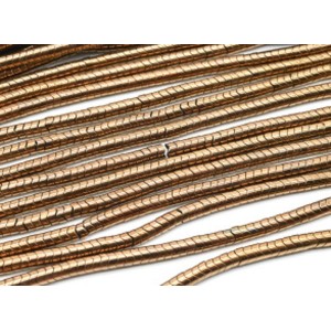 Бусины из гематита диск волна 4*2,5мм цвет медный, 37см, 185 бусин (иск.)