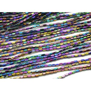 Бусины из гематита 2*4мм цвет хамелеон, 37см, 98 бусин