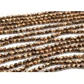 Бусины из гематита шарик гр.5мм, 39см цвет медный, 64 бусины