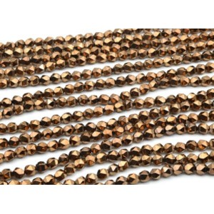 Бусины из гематита шарик гр.5мм, 39см цвет медный, 64 бусины