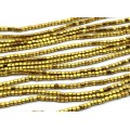 Бусины из гематита кубик 2,5мм цвет золотистый, 37см, 135 бусин