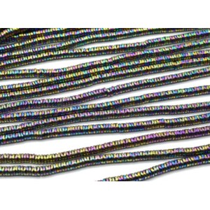 Бусины из гематита диск 4*1,2мм цвет хамелеон, 38см, 280 бусин