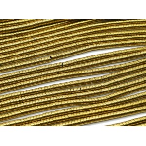 Бусины из гематита диск волна 4*2,5мм цвет золотистый, 38см, 190 бусин