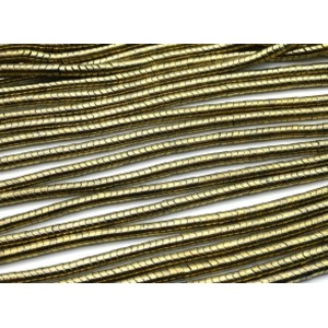 Бусины из гематита диск волна 4*2,5мм цвет золотистый, 38см, 190 бусин