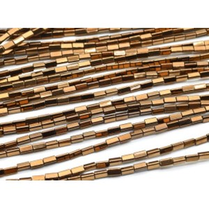 Бусины из гематита треугольные 2,5*5мм цвет медный, 40см, 79 бусин Бусины из гематита треугольные 2,5*5мм цвет медный, 40см, 79 бусин