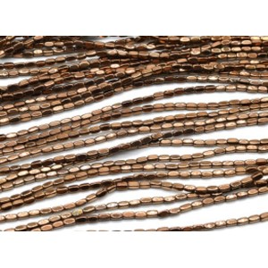 Бусины из гематита 2*4мм цвет медный, 37см, 98 бусин