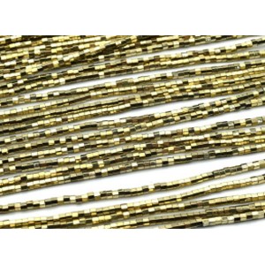 Бусины из гематита шестигранник 2*2мм цвет золотистый, 38,5см, 200 бусин Бусины из гематита шестигранник 2*2мм цвет золотистый, 38,5см, 200 бусин