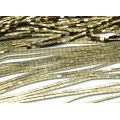 Бусины из гематита брусок 2*4мм цвет золотистый, 38см, 96 бусин
