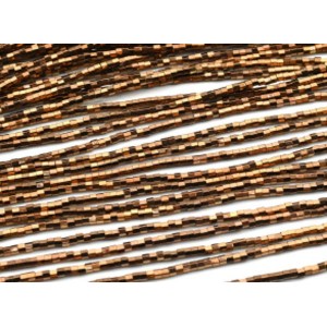 Бусины из гематита шестигранник 2*2мм цвет медный, 38,5см, 200 бусин