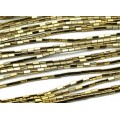 Бусины из гематита треугольные 2,5*5мм цвет золотистый, 40см, 79 бусин