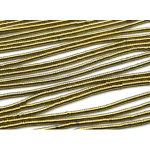 Бусины из гематита диск 2*1мм цвет золотистый, 38см, 375 бусин