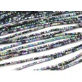 Бусины из гематита квадратик 2*1мм цвет хамелеон, 37см, 365 бусины