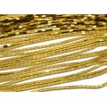Бусины из гематита брусок 2*4мм цвет золотистый, 38см, 96 бусин