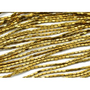 Бусины из гематита 2*4мм цвет золотистый, 37см, 98 бусин Бусины из гематита 2*4мм цвет золотистый, 37см, 98 бусин