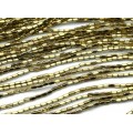 Бусины из гематита 2*4мм цвет золотистый, 39см, 100 бусин Бусины из гематита 2*4мм цвет золотистый, 39см, 100 бусин
