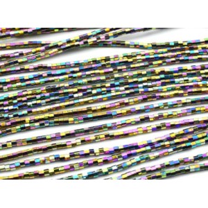 Бусины из гематита шестигранник 2*2мм цвет хамелеон, 39см, 205 бусин