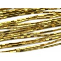 Бусины из гематита треугольные 2,5*5мм цвет золотистый, 40см, 79 бусин