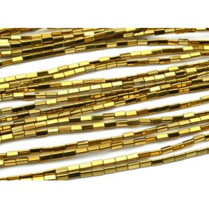 Бусины из гематита треугольные 2,5*5мм цвет золотистый, 40см, 79 бусин Бусины из гематита треугольные 2,5*5мм цвет золотистый, 40см, 79 бусин