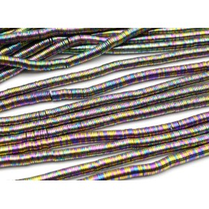 Бусины из гематита диск 6*1мм цвет хамелеон, 39см, 387 бусин