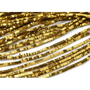 Бусины из гематита квадратик 2*1мм цвет золотистый, 37см, 368 бусин Бусины из гематита квадратик 2*1мм цвет золотистый, 37см, 368 бусин