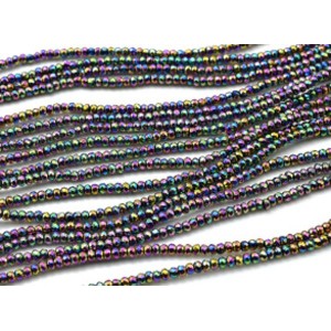 Бусины из гематита рондель гр.3*2мм цвет хамелеон, 38см, 180 бусин Бусины из гематита рондель гр.3*2мм цвет хамелеон, 38см, 180 бусин