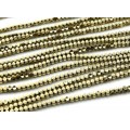 Бусины из гематита 4*4мм цвет золотистый, 39см, 100 бусин Бусины из гематита 4*4мм цвет золотистый, 39см, 100 бусин